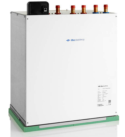 Water/water warmtepomp - Itho Daalderop - WPU-45 COE-5G - 4,5 kW collectief open bron + elektrisch element + Spider Base thermo