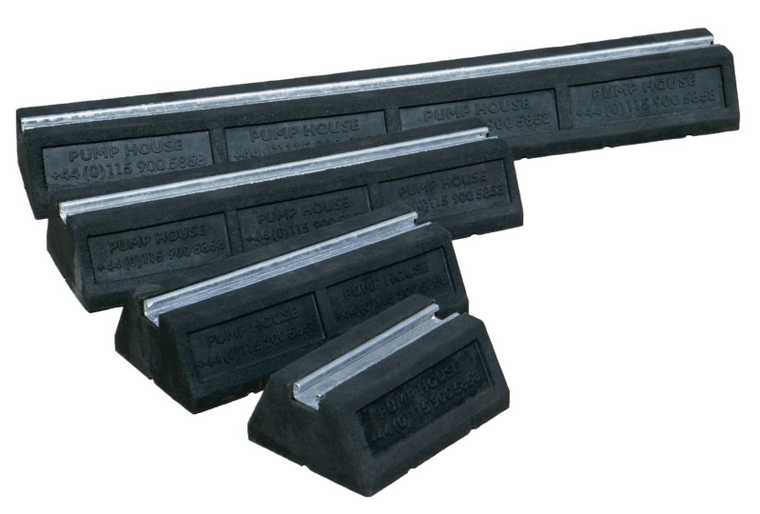 ATAG - Steunbalken, rubber, met geleiderails