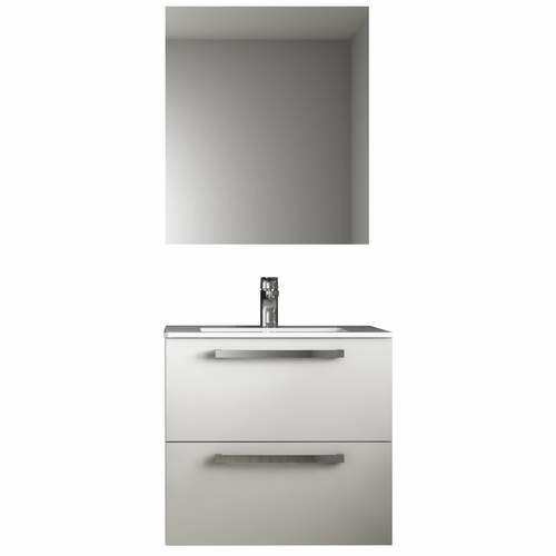Ideal Standard - Sanitair - Tiempo wastafelmeubel 80 cm wit met wastafelmengkraan, spiegel en verlichting, softclose sluiting
